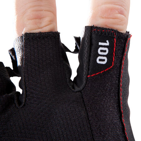 100 Weight Training Gloves - Black/Red