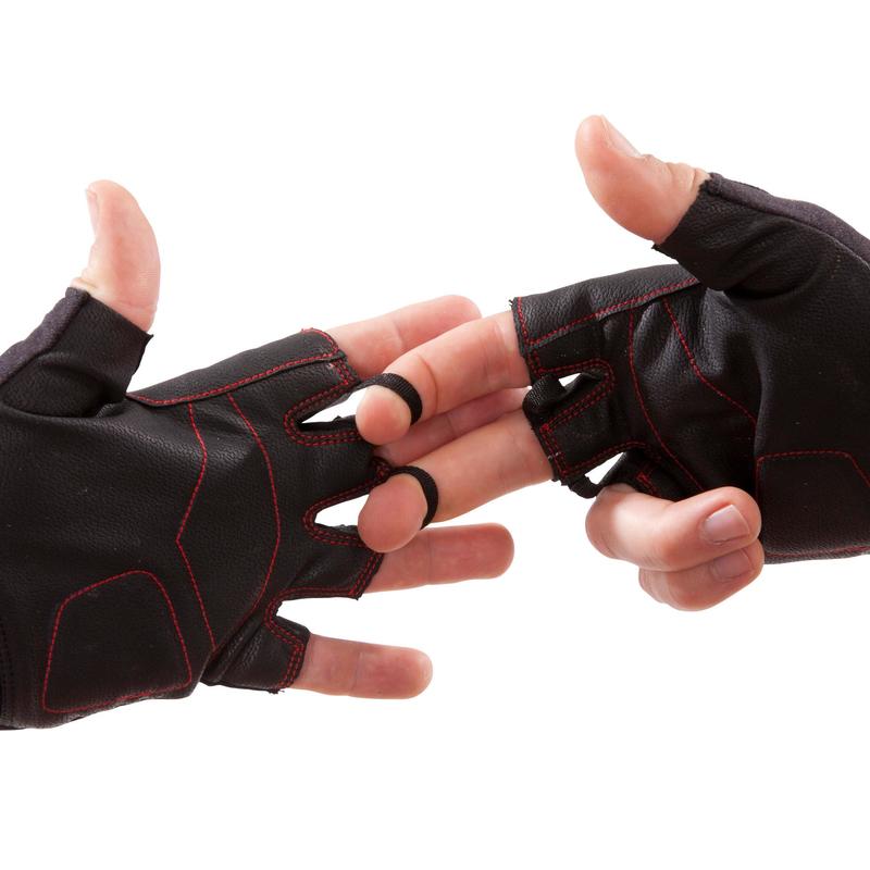 100 Weight Training Gloves - Black/Red 