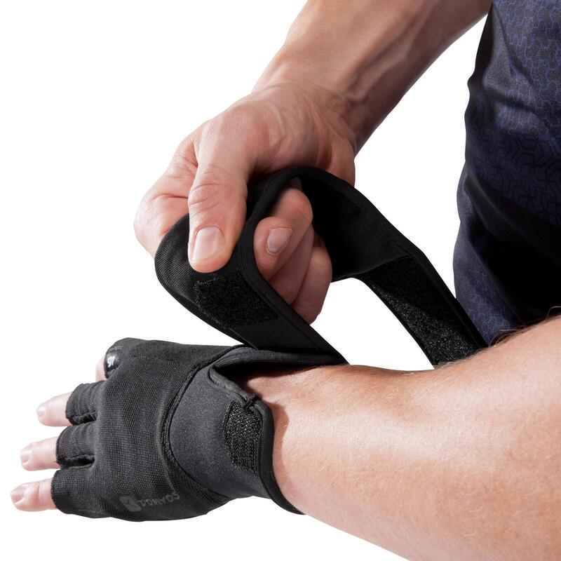 900 Weight Training Glove with Double Rip-Tab Cuff - Black/Grey