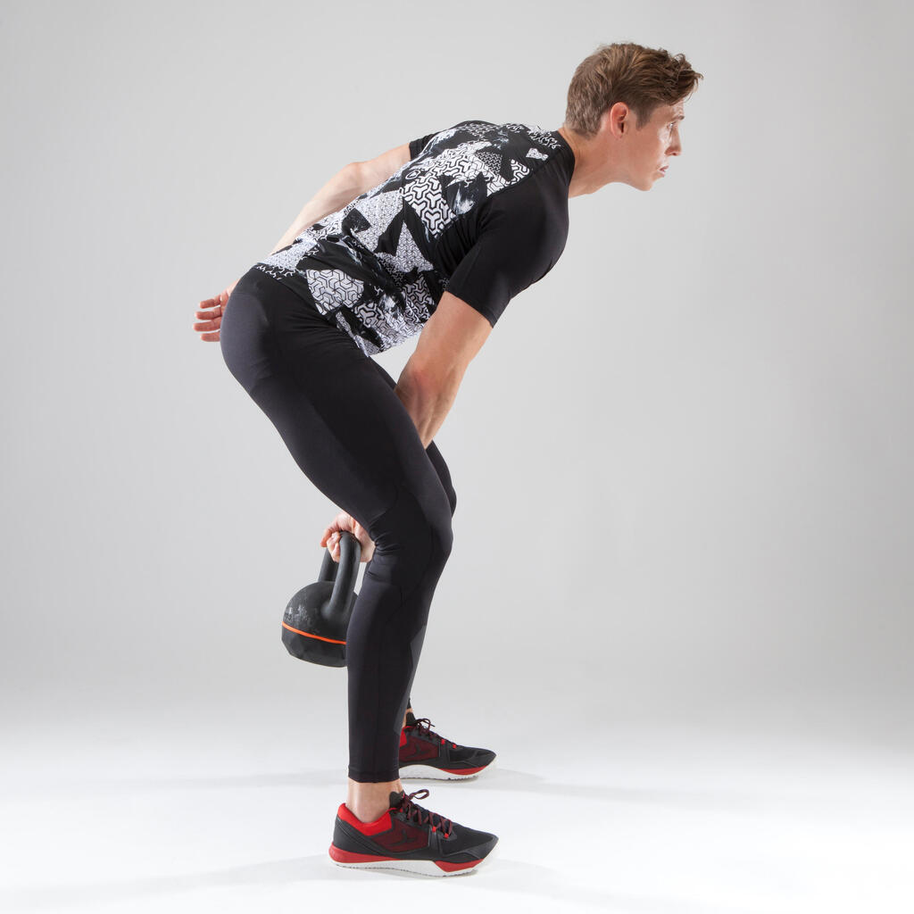 Tights 500 Crosstraining Herren schwarz
