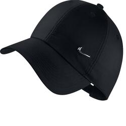 Gorra plana Cardio Fitness Nike metal swoosh adultos negro