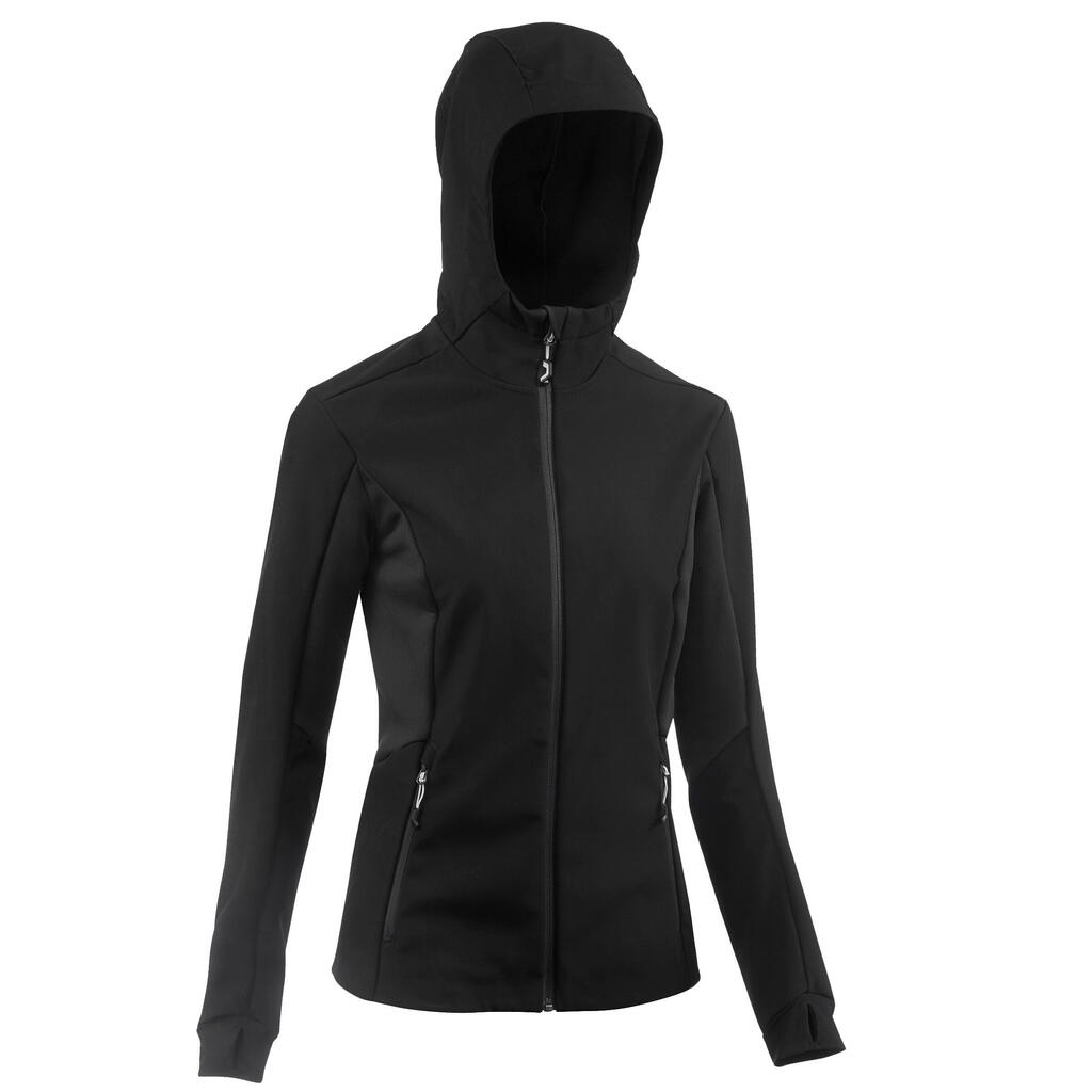 JAKNA SOFTSHELL MT500 VETROOTPORNA TOPLA ŽENSKA - CRNA