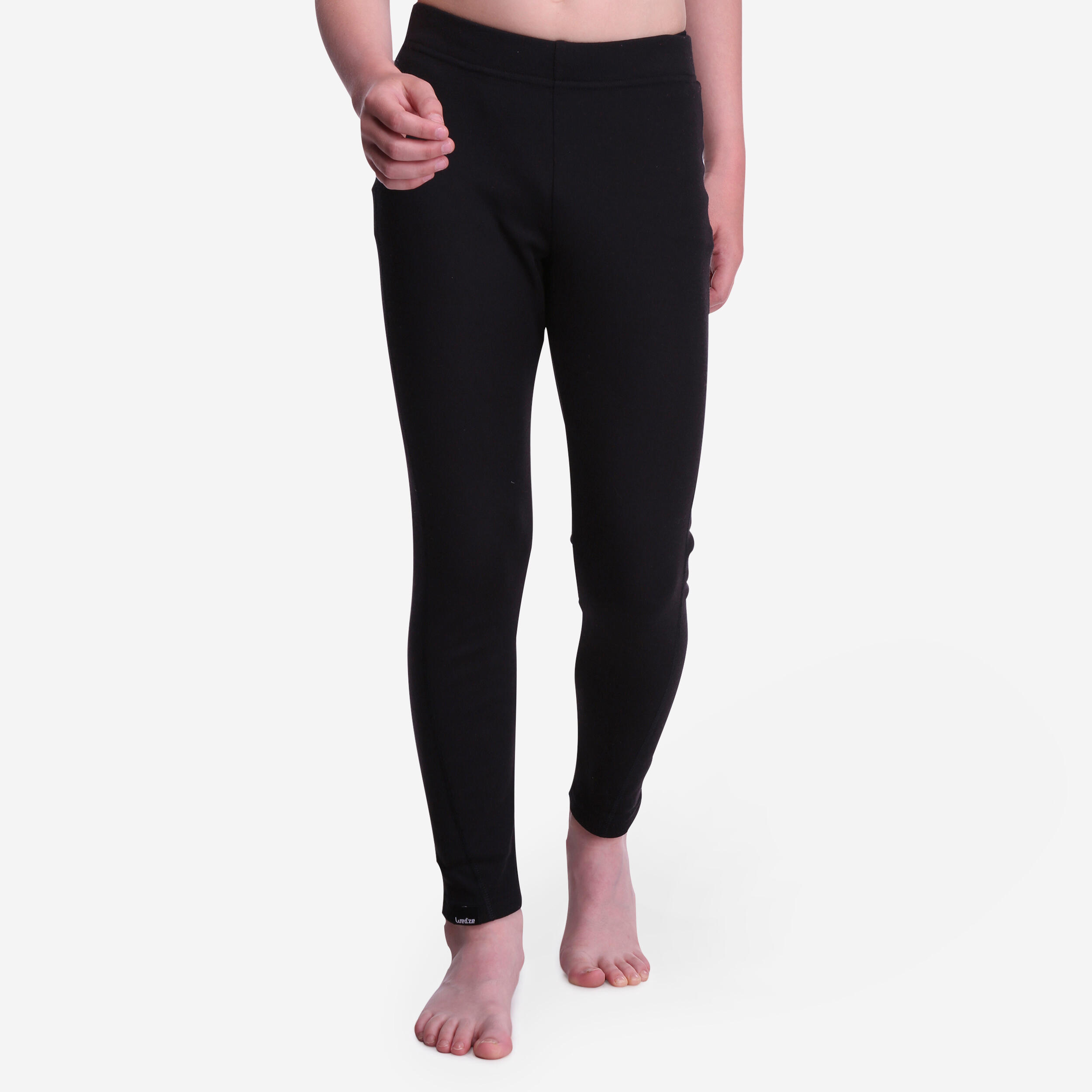 Kids’ thermal ski base layer trousers - BL100 - black 1/9