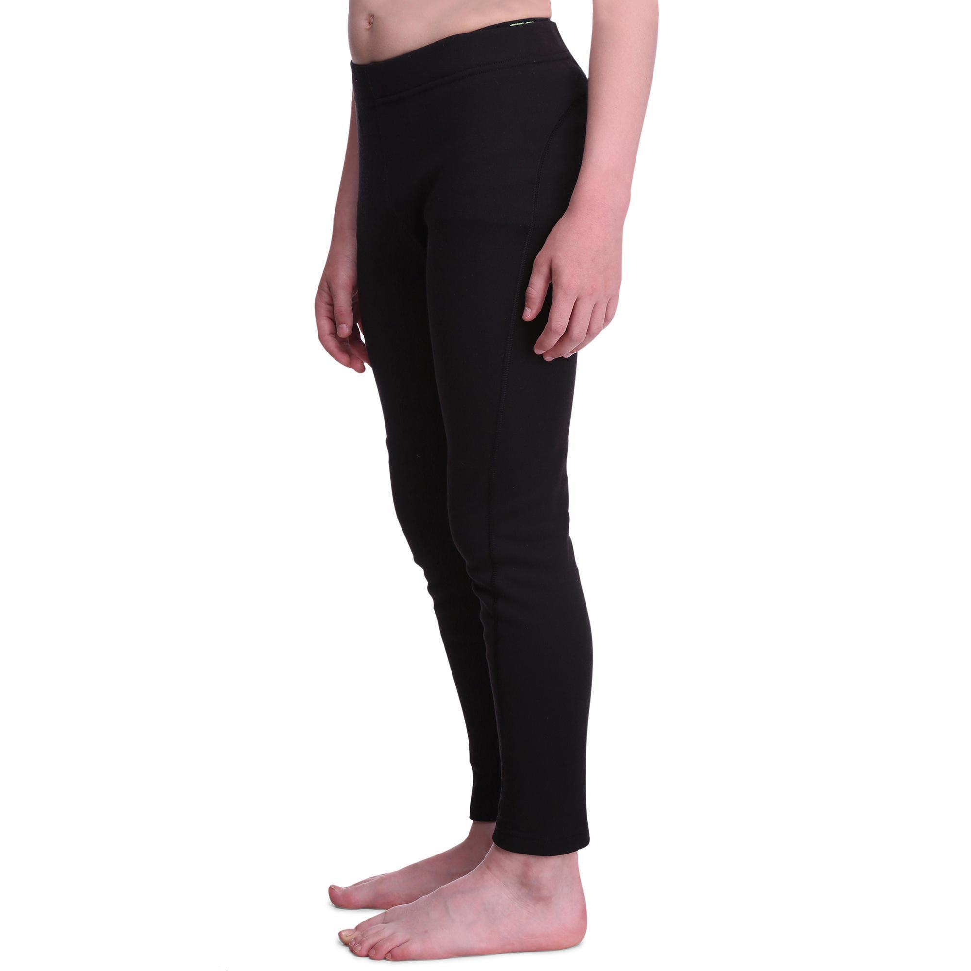 Kids’ thermal ski base layer trousers - BL100 - black 3/9
