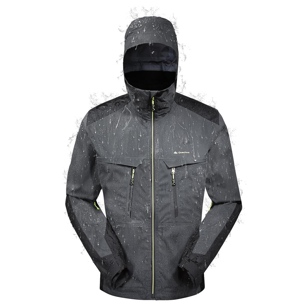 Wanderjacke Bergwandern MH900 wasserdicht Herren grün/schwarz