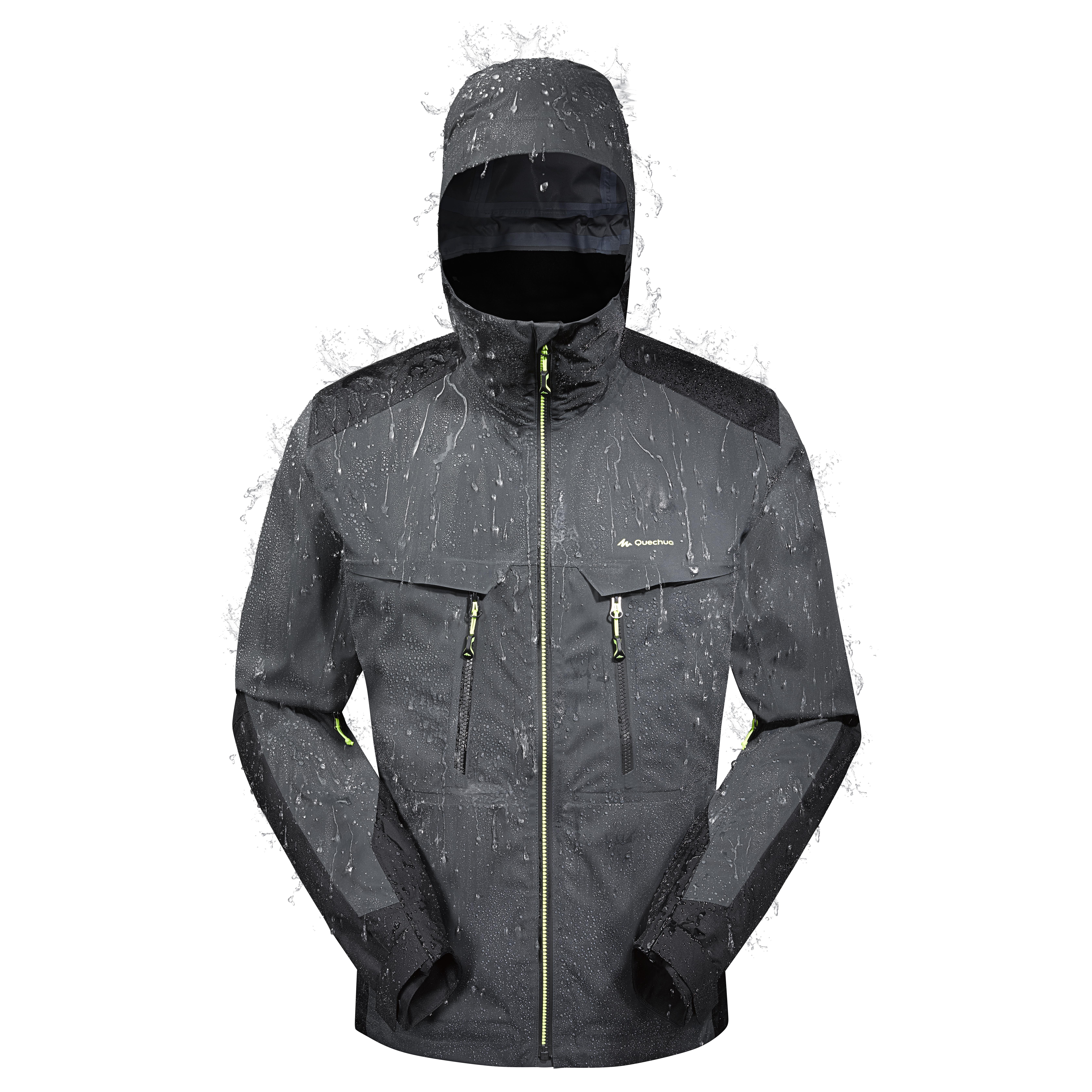 Men’s Hiking Waterproof Jacket - MH 900 Black - QUECHUA