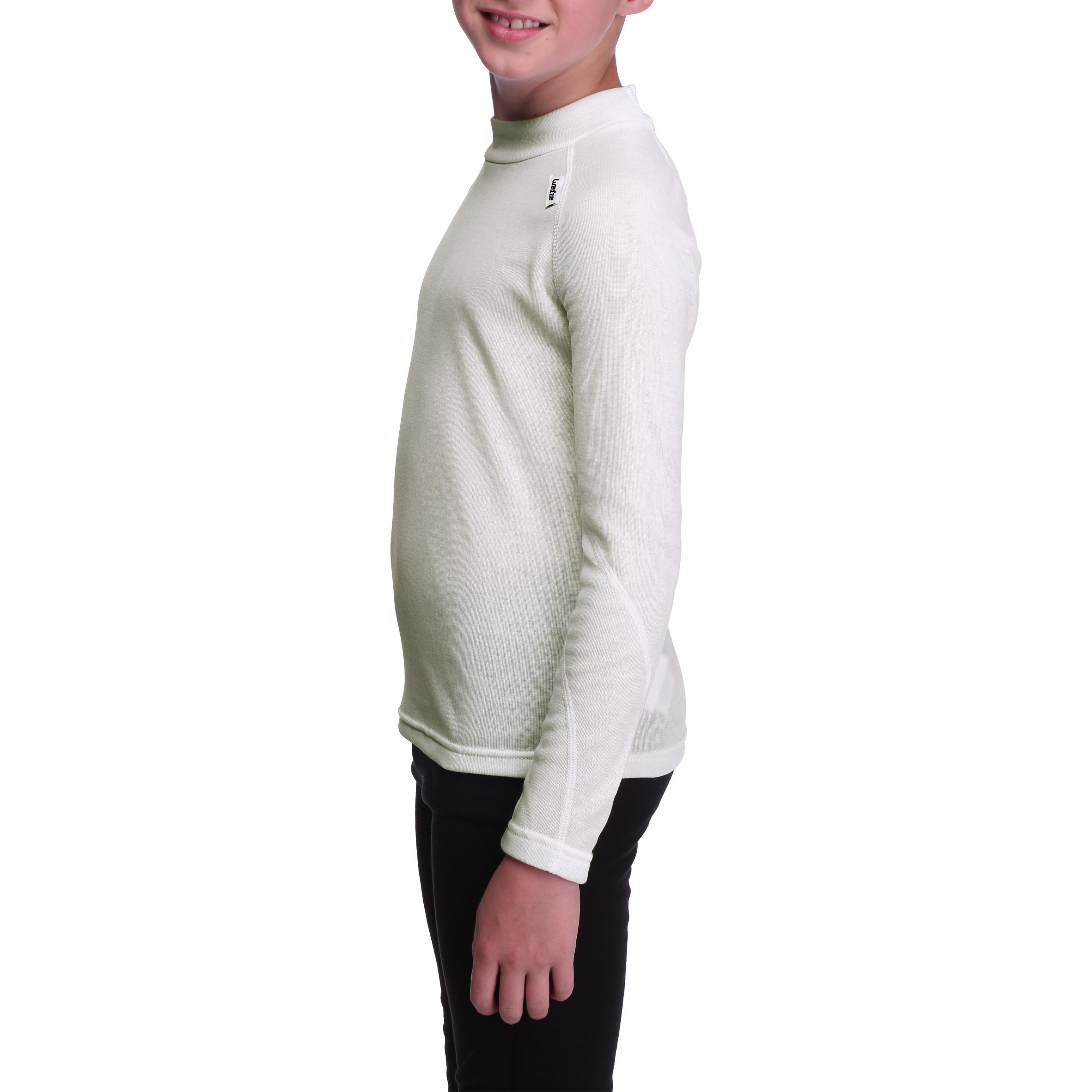 SIMPLE WARM CHILD'S SKI BASE LAYER - WHITE 3/6