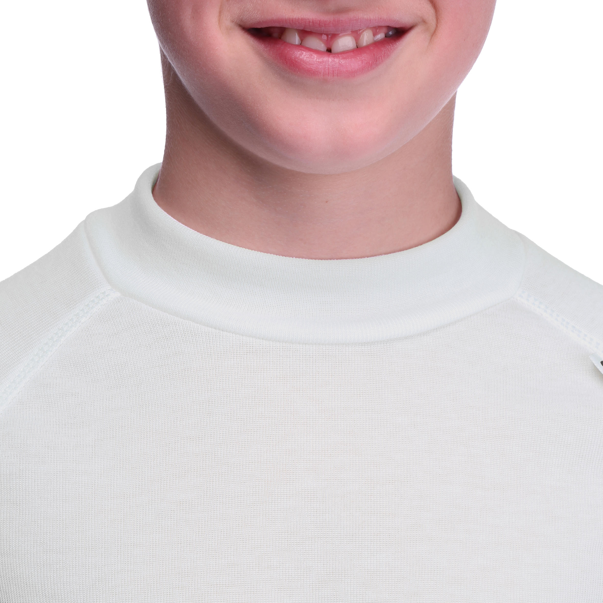 SIMPLE WARM CHILD'S SKI BASE LAYER - WHITE 4/6