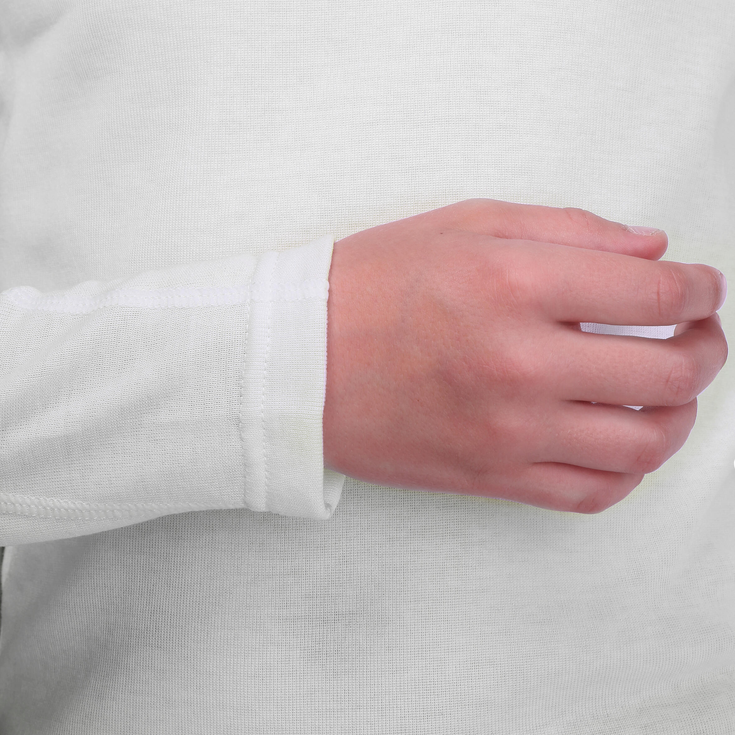 SIMPLE WARM CHILD'S SKI BASE LAYER - WHITE 5/6
