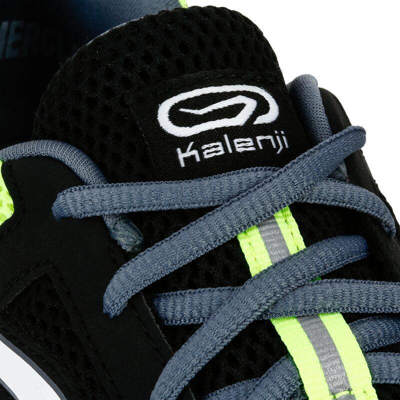 MEN'S RUNNING SHOES - KALENJI RUN ACTIVE - BLACK/YELLOW