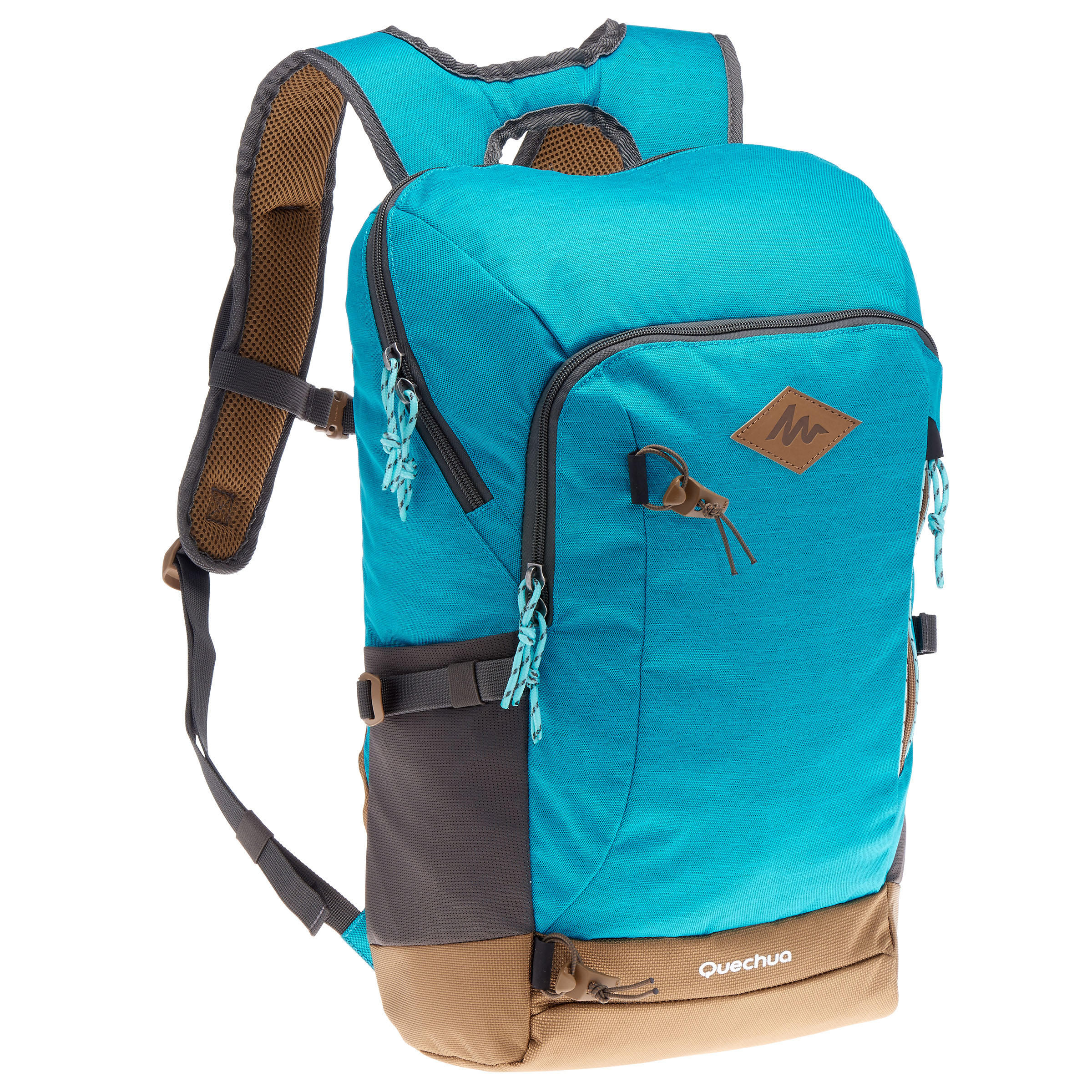 MOCHILA DE HIKING NH500 20 LITROS AZUL TURQUESA - Decathlon