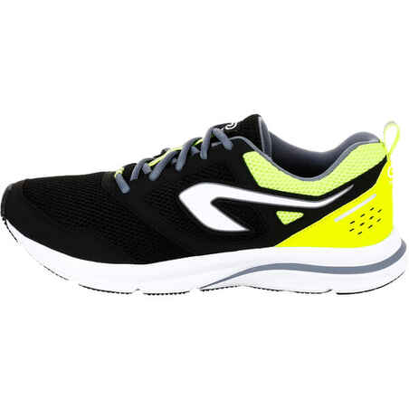 RUN ACTIVE MEN'S RUNNING SHOES - BLACK/YELLOW