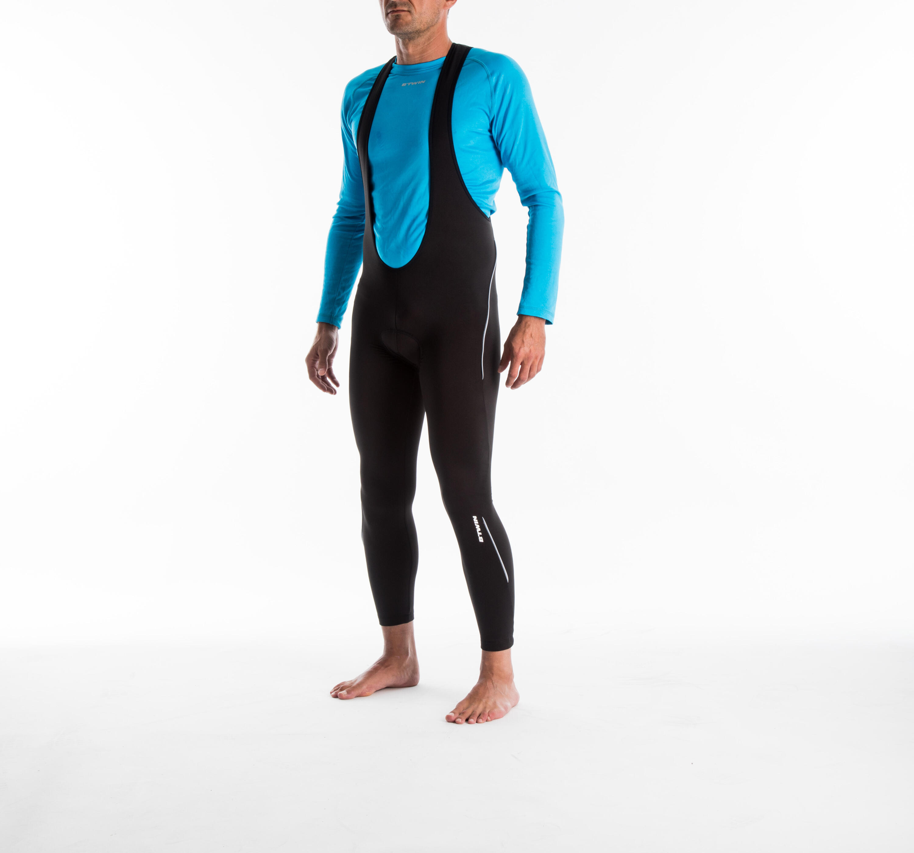 Salopette ciclismo uomo 100 nera 4/6