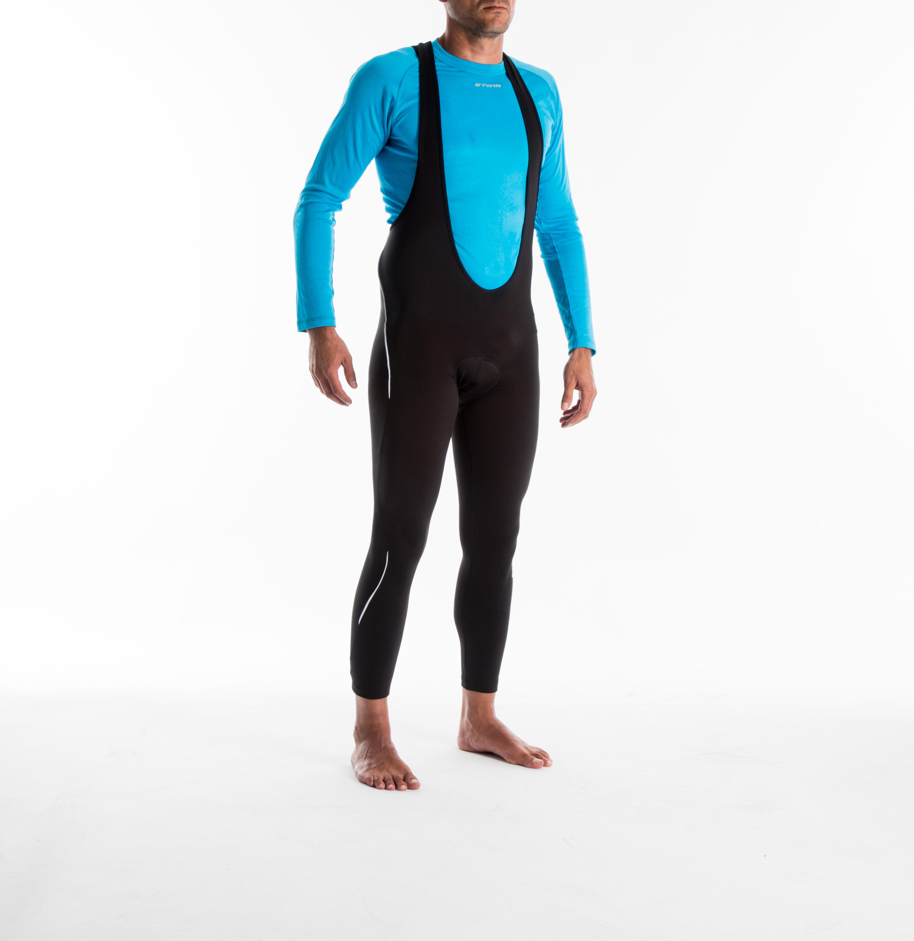 Salopette ciclismo uomo 100 nera 3/6