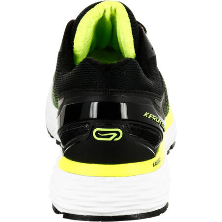 KIPRUN LONG MEN'S RUNNING SHOES - BLACK/YELLOW
