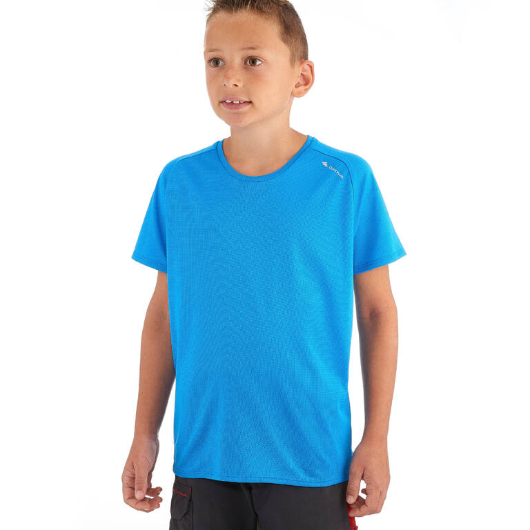 Kids' Hiking T-Shirt - MH500 Aged 7-15 - Blue