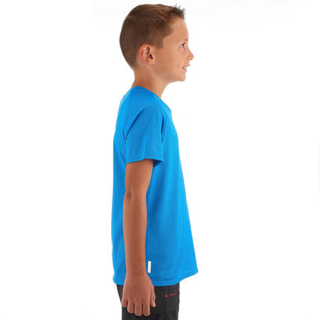 Дитяча футболка MH550 для туризму - Синя