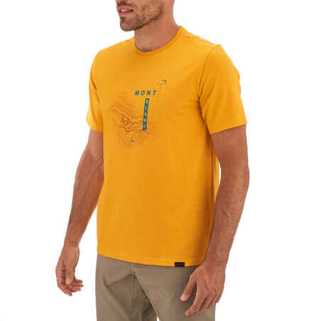 NH500 Men's Country Walking T-shirt - Yellow