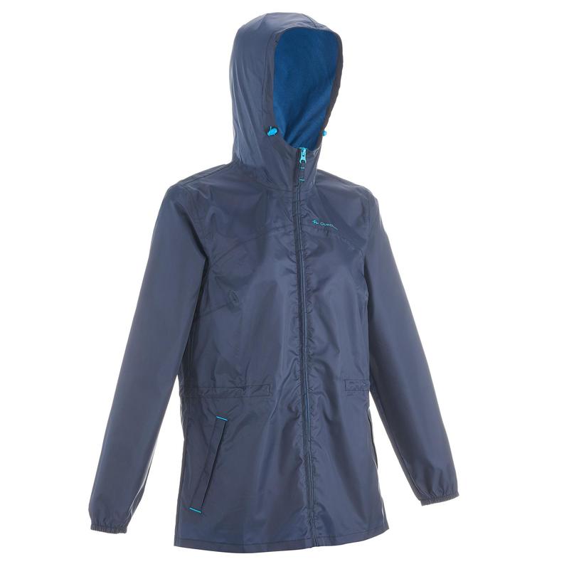 Geacă hidrofobă anti-vânt drumeție în natură Raincut Full Zip Verde Damă