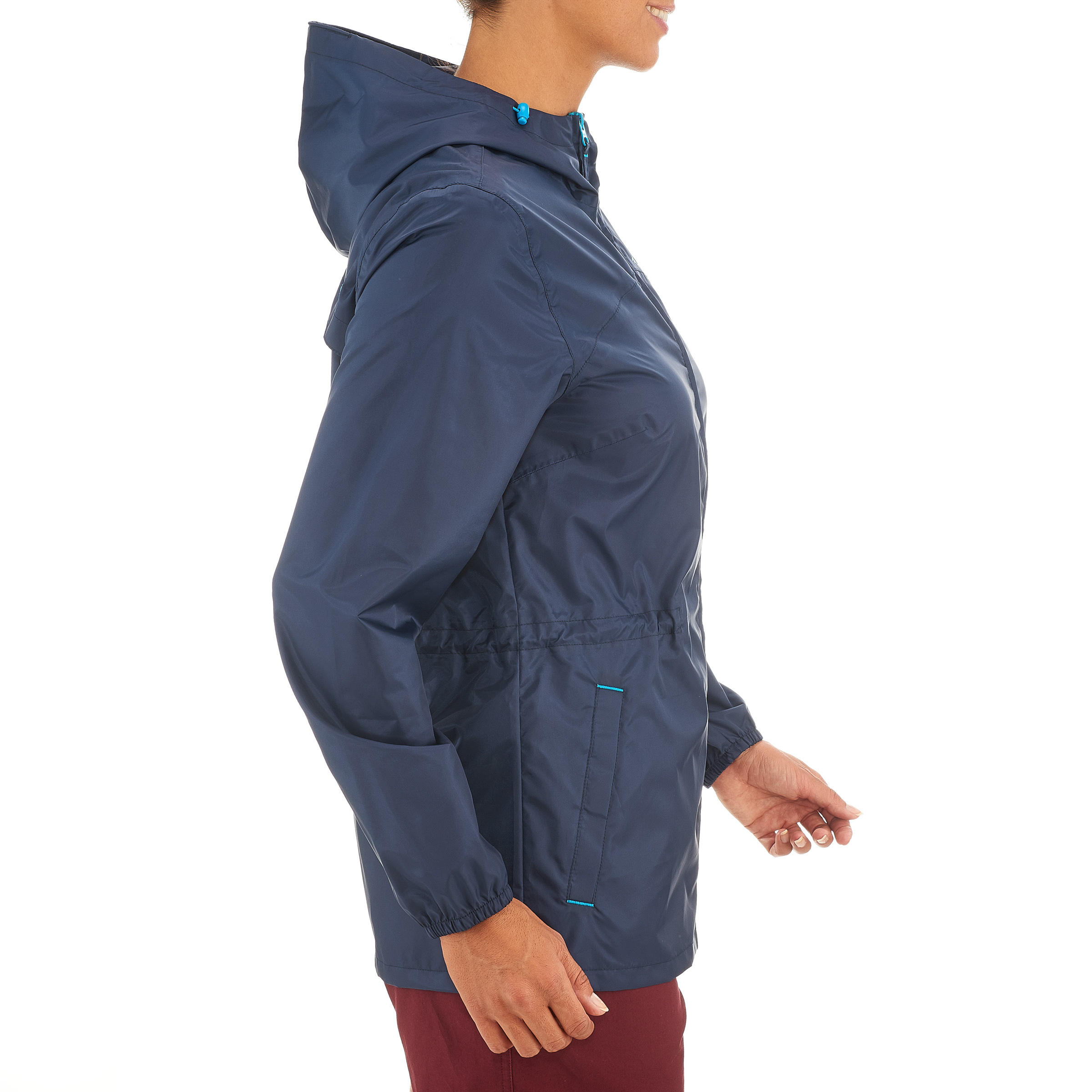 Women’s windproof and water-repellent hiking jacket, Raincut Full Zip - Blue 5/12