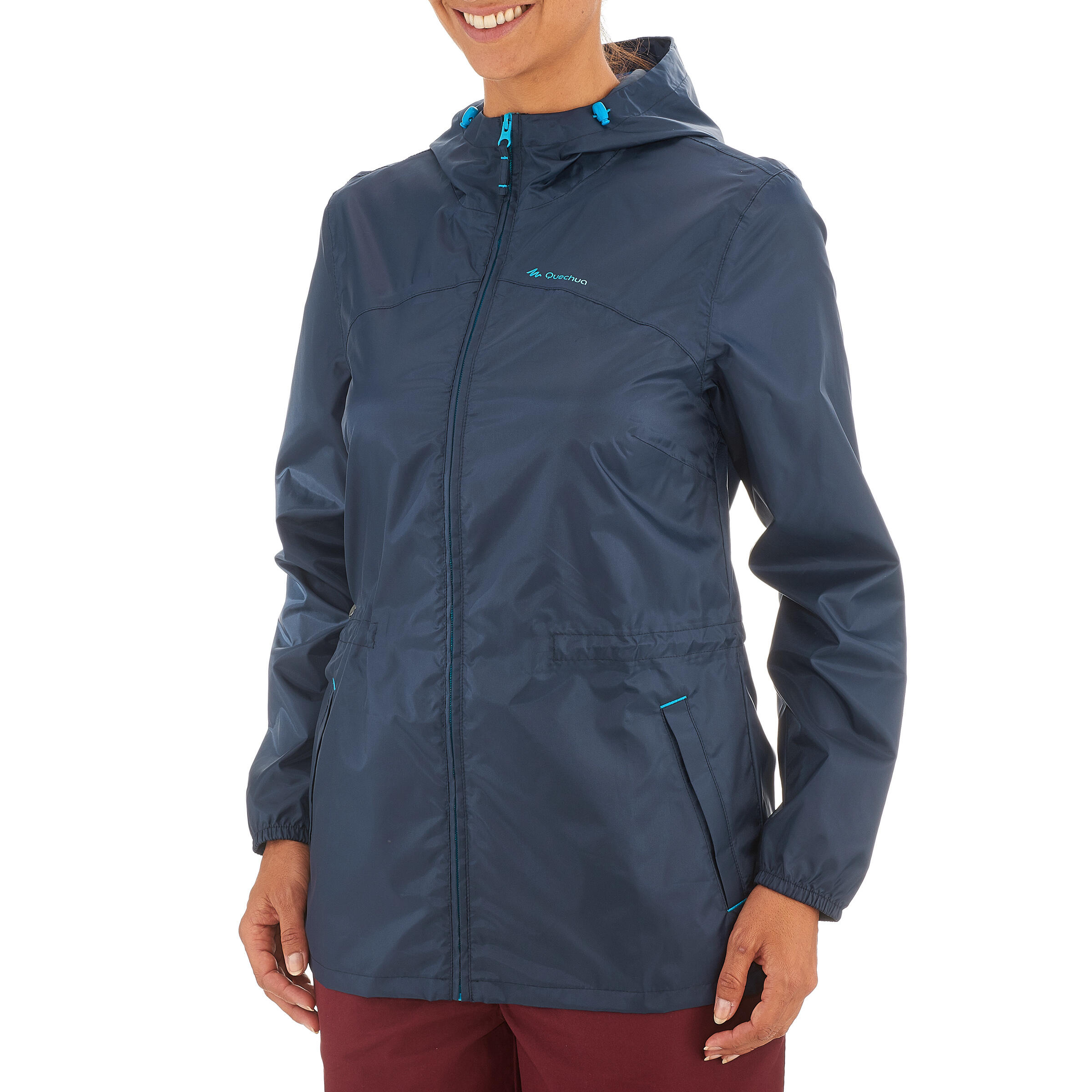 Women’s windproof and water-repellent hiking jacket, Raincut Full Zip - Blue 3/12