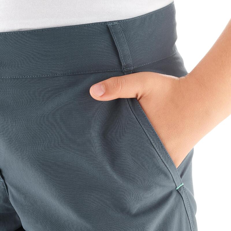 Pantalon de randonnée modulable enfant MH550 gris fonce