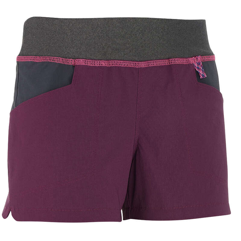PANTS SHORTS, T SHIRT GIRL 7-15 Y Hiking - MH500 Hiking Shorts - Prune QUECHUA - Hiking Clothes