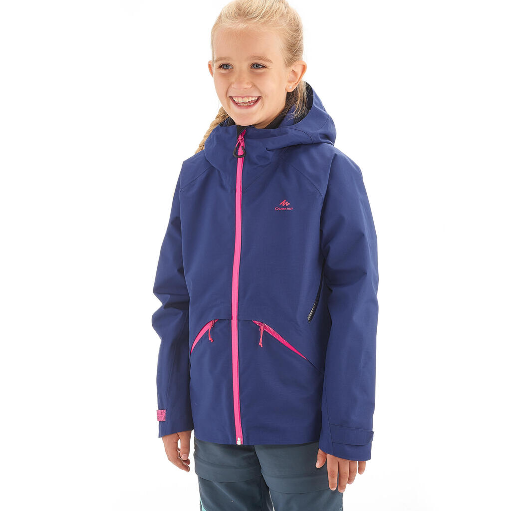 Wanderjacke Kinder wasserdicht - MH550 schwarz