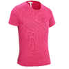 Dievčenské turistické tričko Hike 100 ružové