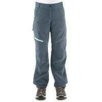 Kids’ Modular Hiking Trousers MH500 KID Aged 7-15 Turquoise