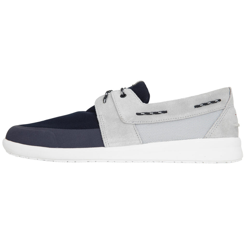 Chaussures bateau homme Sailing 100 Kaki bleu