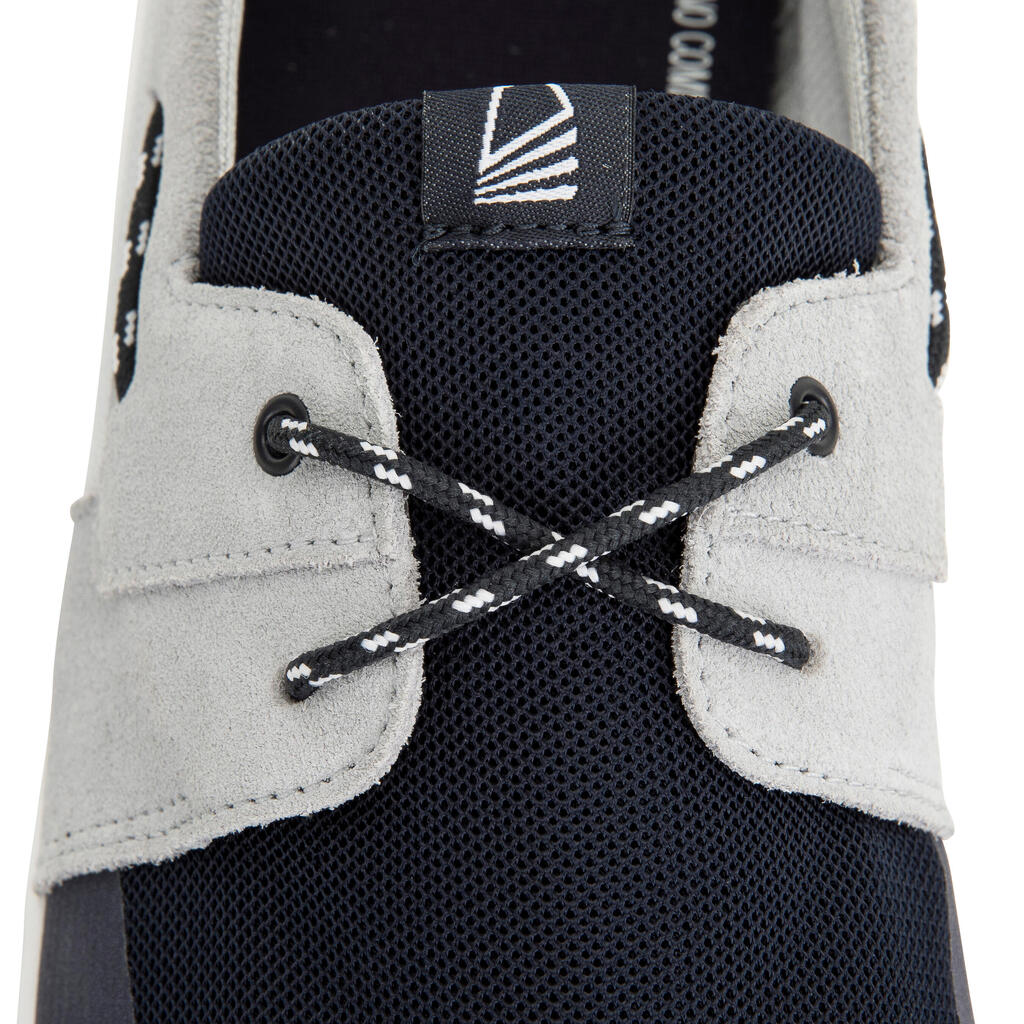 Chaussures bateau homme Sailing 100 Kaki bleu