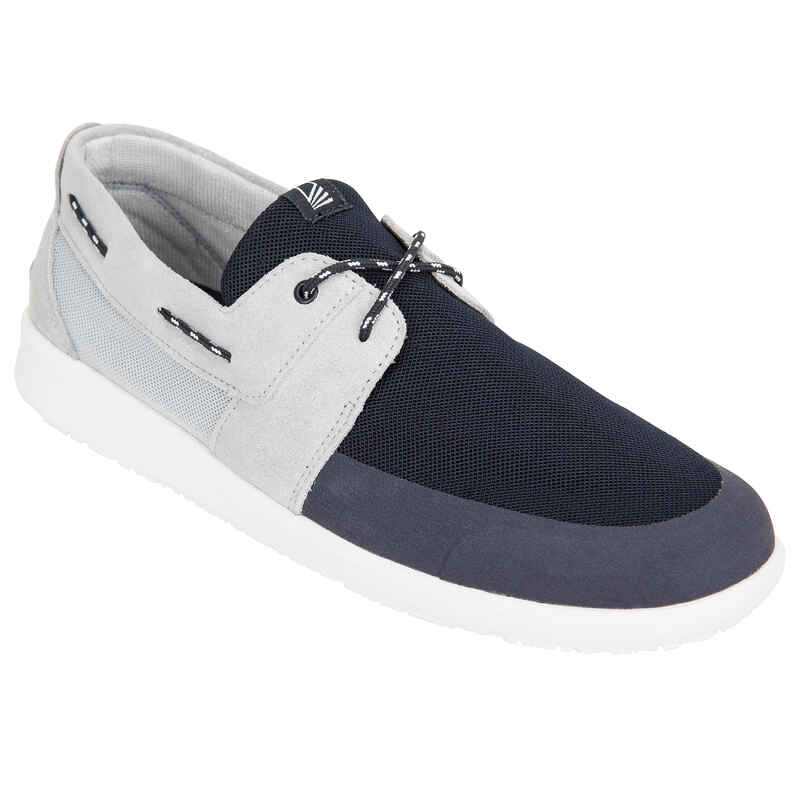 Men's Sailing Boat Shoes 100 - Grey blue