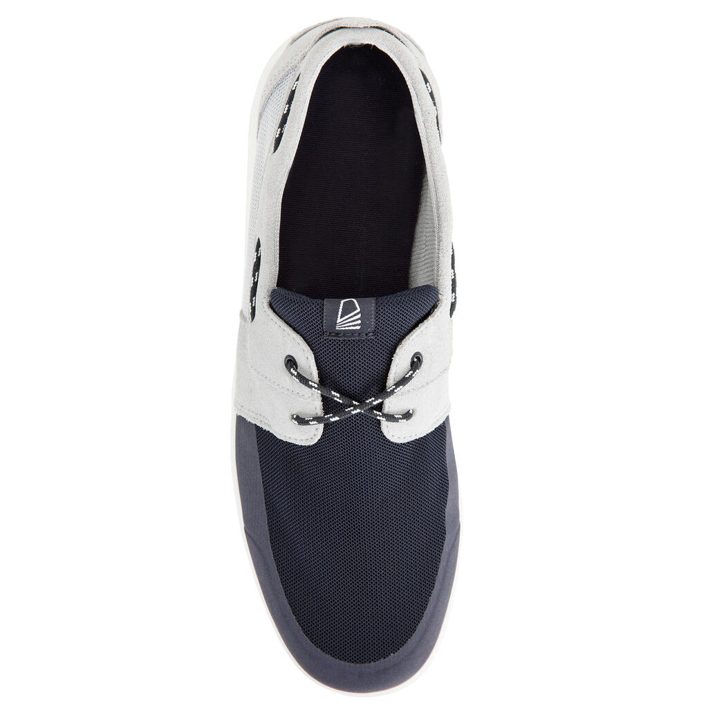 Chaussures bateau homme Sailing 100 Kaki bleu