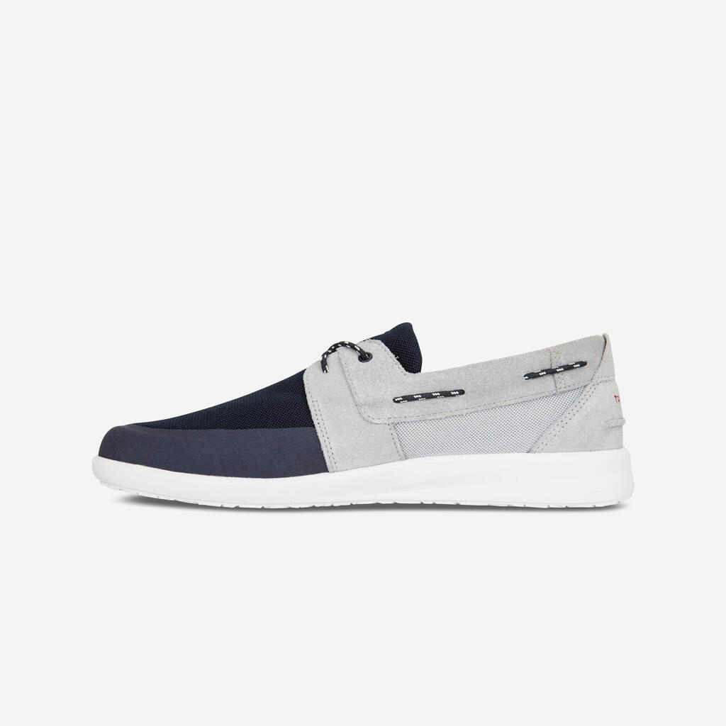 Chaussures bateau homme Sailing 100 Kaki bleu