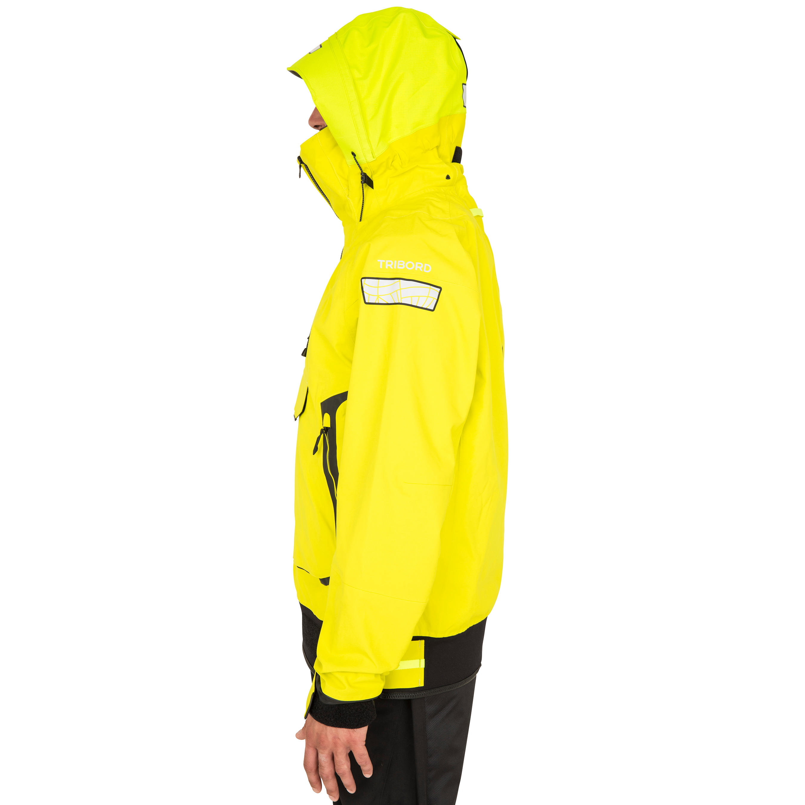 Offshore Race men's sailing boat jacket yellow 4/15