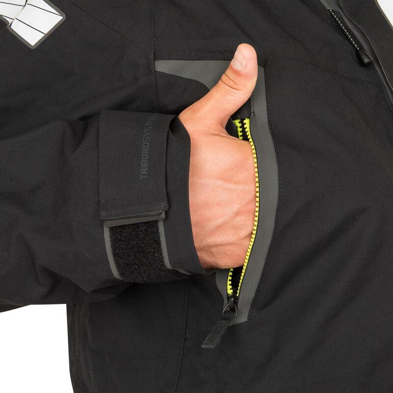 Chaqueta vela náutica impermeable membrana Offshore 900 Hombre Negro
