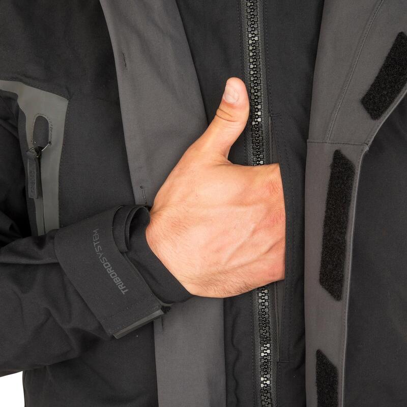 Chaqueta vela náutica impermeable membrana Offshore 900 Hombre Negro