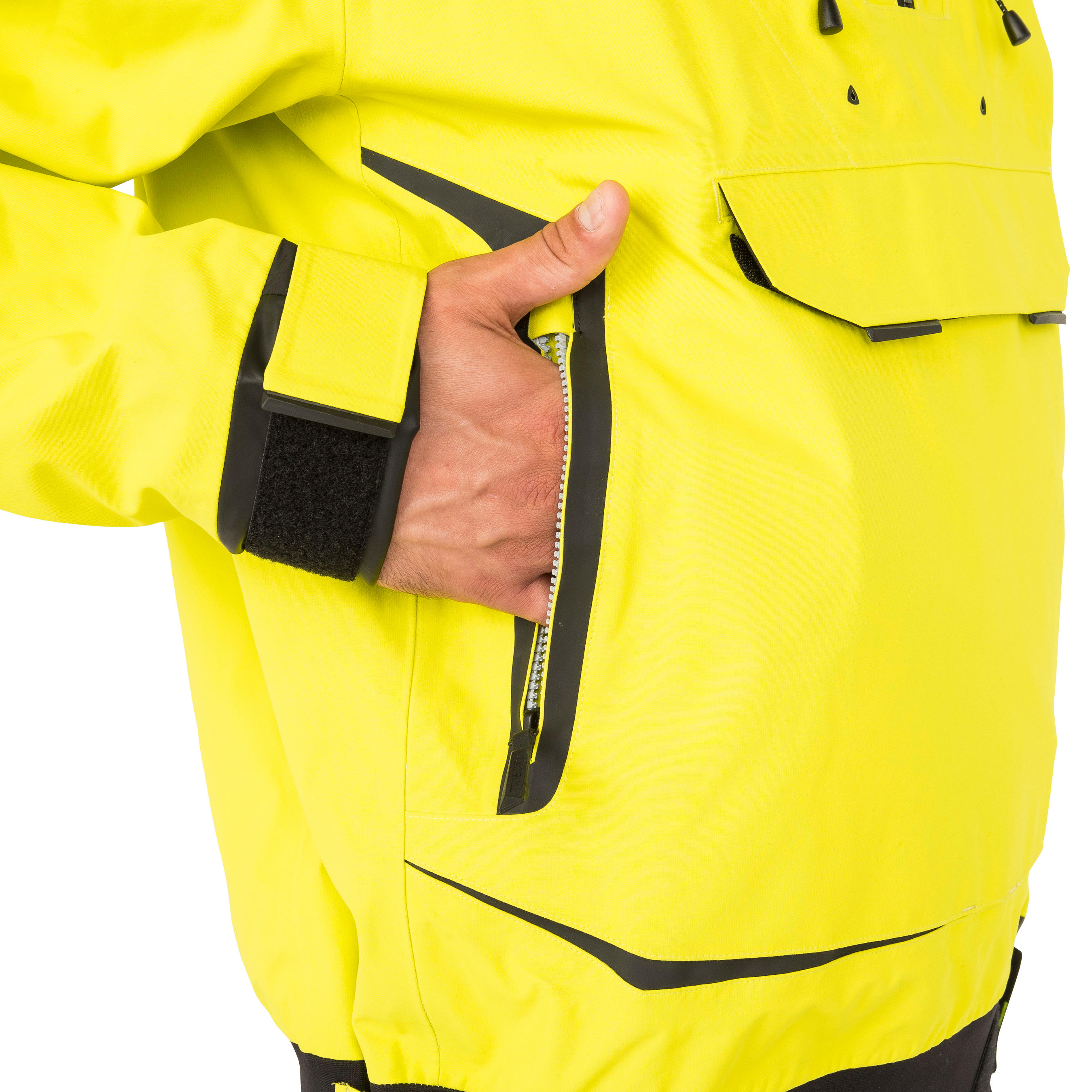 Offshore Race men's sailing boat jacket yellow 12/15