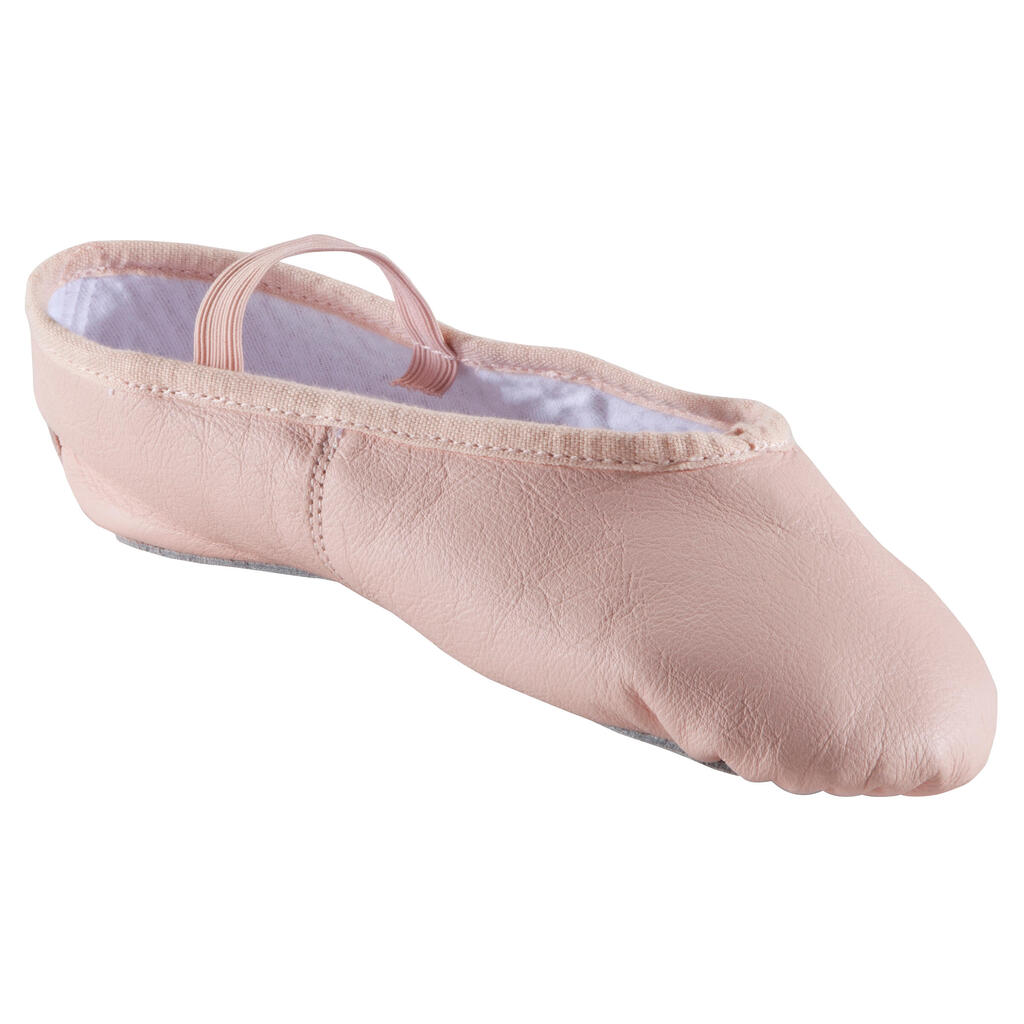 Leather Demi Pointe Shoes - Pink