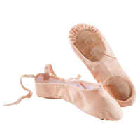 Split-Sole Canvas Demi-Pointe Shoes - Salmon Pink