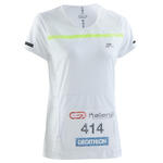 Kiprun Hardloopshirt met startnummerhouder voor dames Kiprun wit