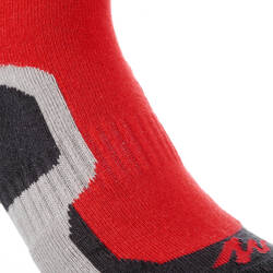 2 pairs of kids’ long hiking socks Crossocks red