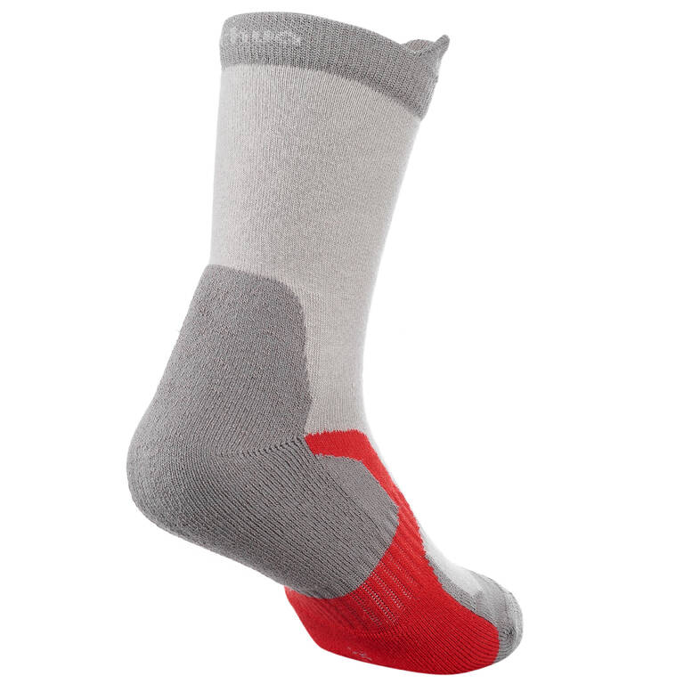 2 pairs of children's mountain walking socks, high upper, crossocks - Red