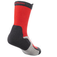 2 pares de calcetines de senderismo tobillo alto niño Crossocks rojo 
