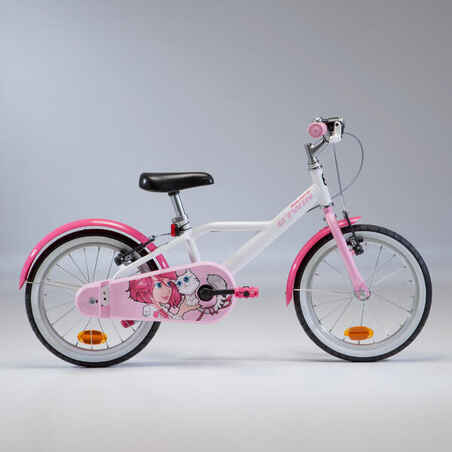 אופני ילדים 16 אינץ' דגם 500 Doctogirl (4-6 שנים) - ורוד