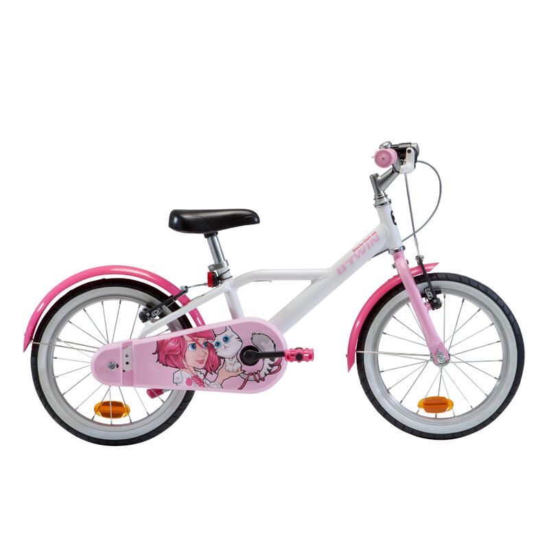 pintar riñones historia Bicicleta niños 16 pulgadas Btwin 500 Doctor Girl blanca rosa 4,5 6 años |  Decathlon