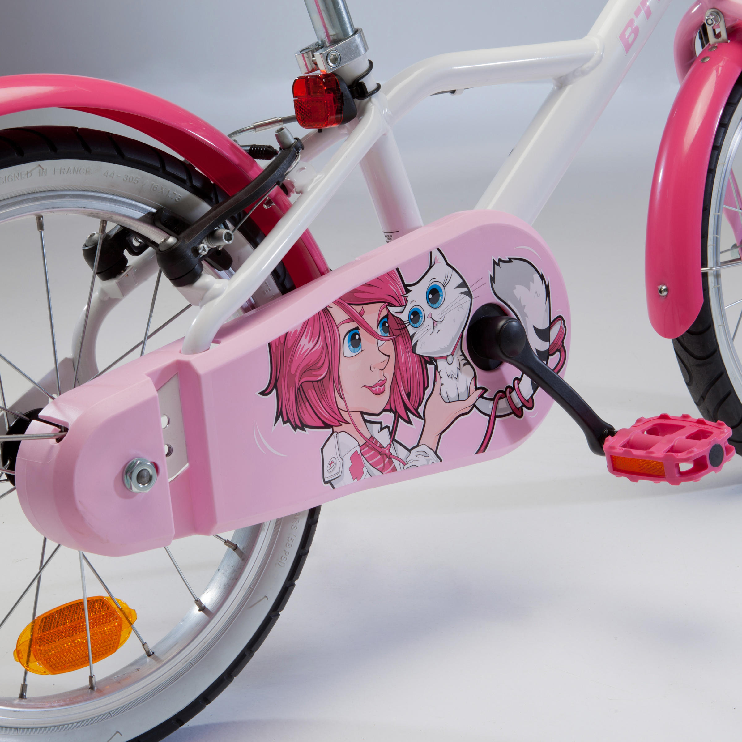 Bicicleta para niños HYC500 docto girl rin 16 4 - 6 años Btwin - rosa -  Decathlon