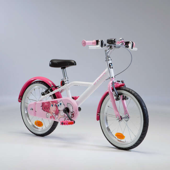 Partina City Surname Insignificant Bicicleta 16'' 500 DOCTO GIRL fete 4-6 ani BTWIN | Pret, recomandari