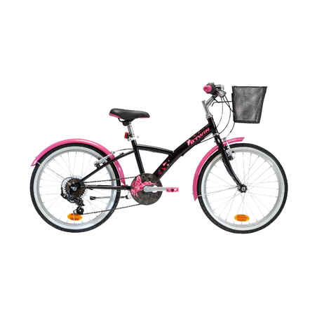 Kinderfahrrad Trekkingrad 20 Zoll Original 500 schwarz/pink